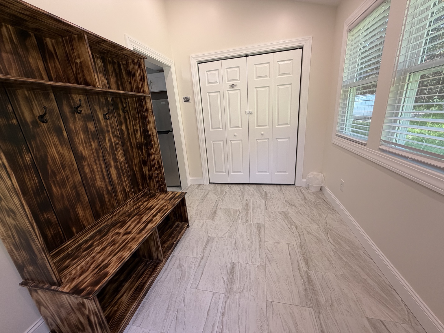 Blanchard Pines Entry and storage area