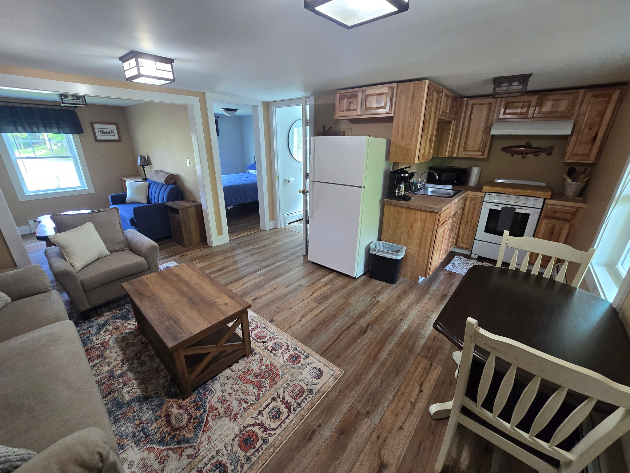 North Main Pines Unit 2 living room and kitchen